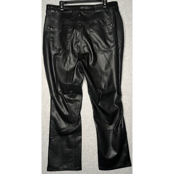 Judy Blue women’s faux leather black pants straight leg high rise 16W NWT - Picture 2 of 8